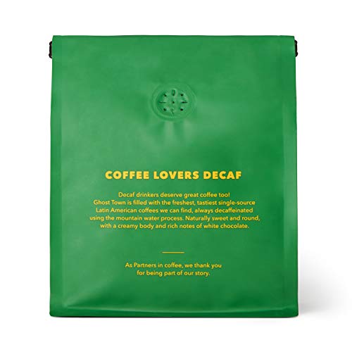 Partners Coffee, Ghost Town Blend - Decaf, 12 Ounce, Whole Bean