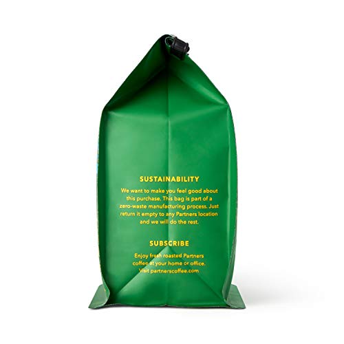Partners Coffee, Ghost Town Blend - Decaf, 12 Ounce, Whole Bean
