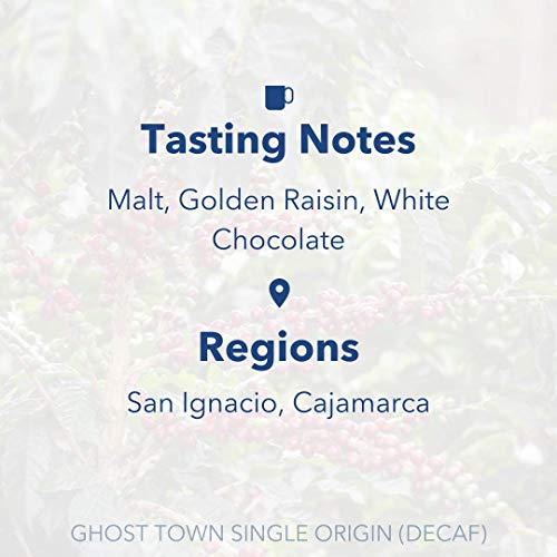Partners Coffee, Ghost Town Blend - Decaf, 12 Ounce, Whole Bean