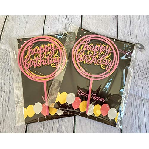 Party Mood Happy Birthday Cake Toppers; Multi-Color; For Decorat