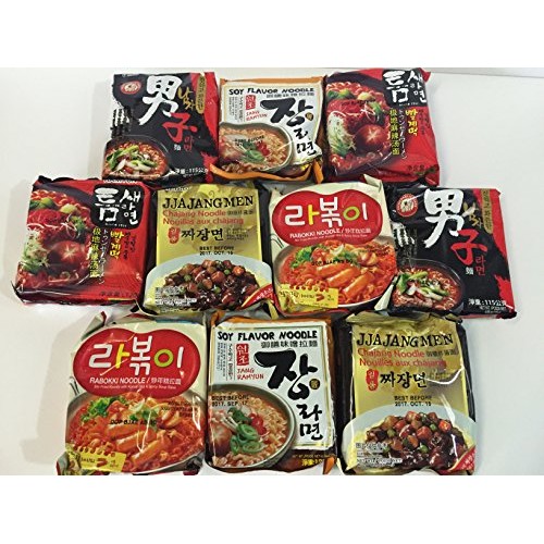 New Korean Hit Ramen Variety Pack, Paldo Jjajangmen Chajang, Teu