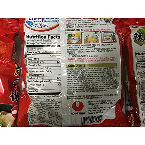 New Korean Hit Ramen Variety Pack, Nongshim Shin Ramyun, Veg, Ud