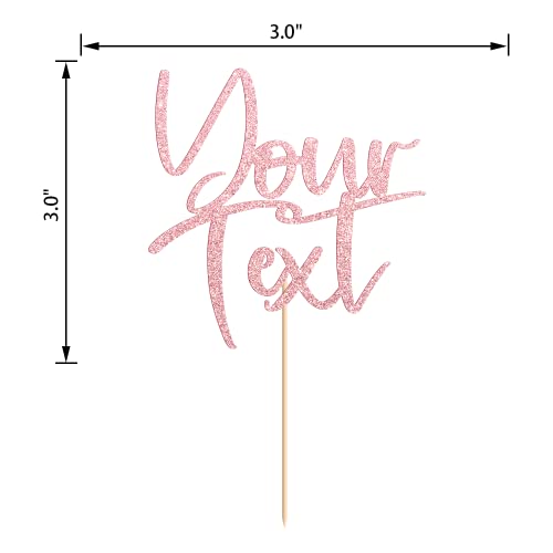 Party To Be Personalized Cupcake Toppers 12 Pcs Glitter Paper Cu