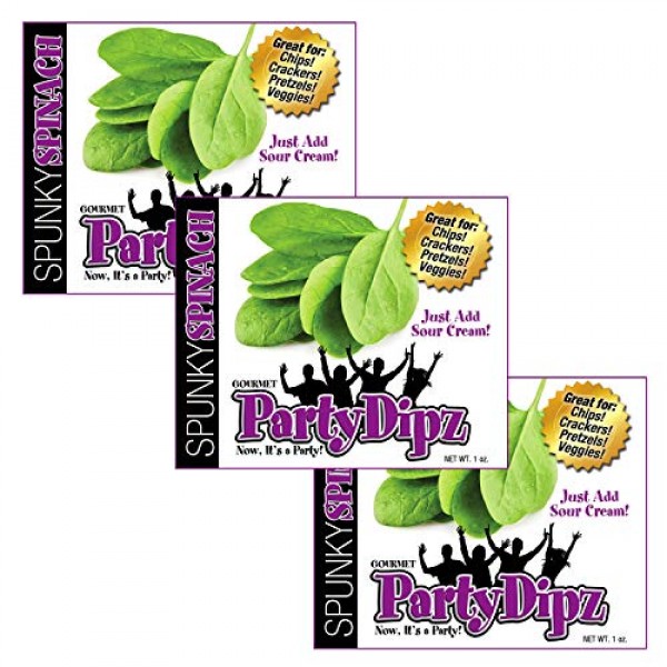 NEW ITEM: 3-Pak PartyDipz Spunky Spinach Gourmet Dip Mix Packets...