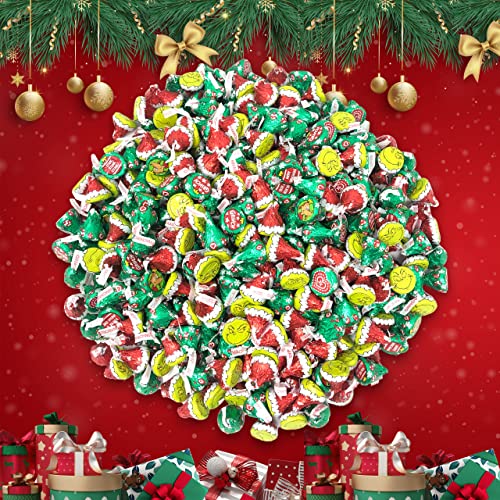 Hersheys Christmas Kisses Grinch Milk Chocolate Candy, Bulk 5 L...