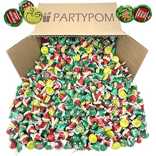 Hersheys Christmas Kisses Grinch Milk Chocolate Candy, Bulk 5 L...