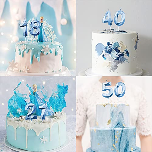 Partywoo Birthday Candles, Number Candles, Number 6 Candle, Blue