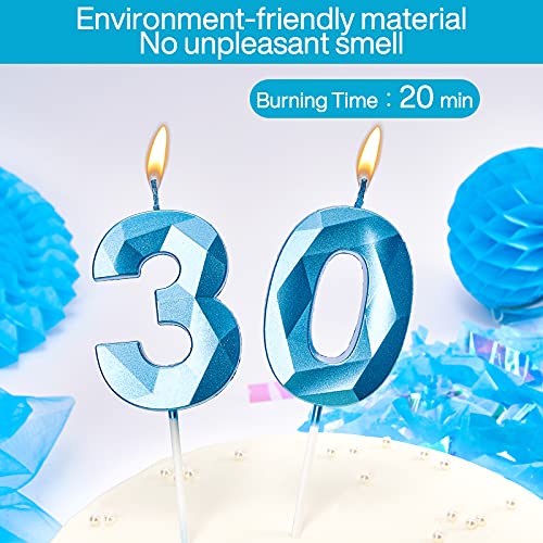 Partywoo Birthday Candles, Number Candles, Number 6 Candle, Blue