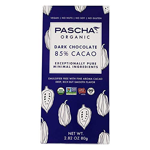 Organic Chocolate Dark, 85% Cacao Pascha Organic 2.8 Oz Bar