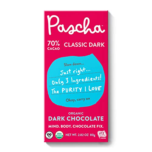 Pascha Organic Dark Chocolate Bars, 70% Cacao, Utz, Gluten Free,