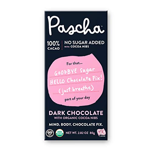 Pascha Organic Sugar Free Keto Dark Chocolate Bars Utz/Gluten F