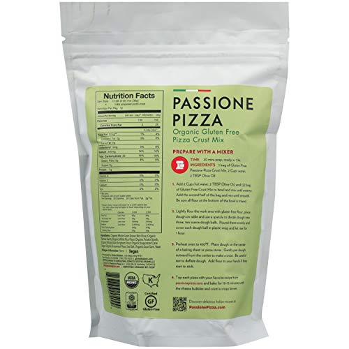 Passione Pizza, Mix Pizza Crust Organic, 16 Ounce
