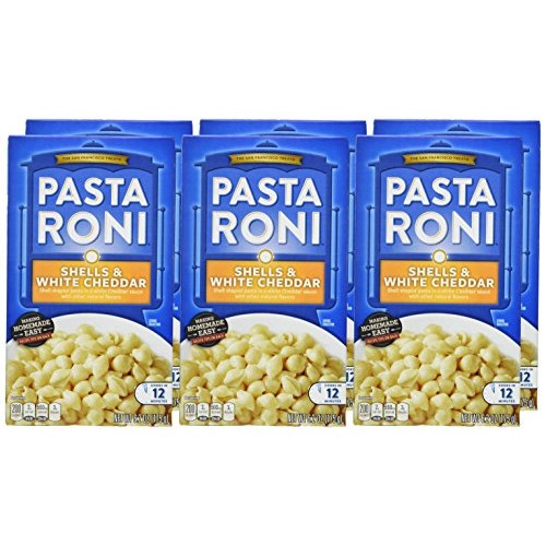 Pasta Roni, Shells &Amp; White Cheddar Cheese, 6.2Oz Box Pack Of 6