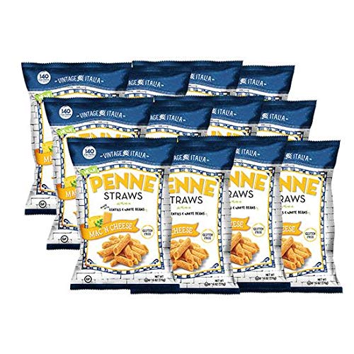 Pasta Snacks, Penne Straws, Made with Lentils & White Beans, Pla...