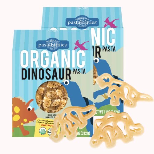 Pastabilities Organic Kids Pasta, Fun Dinosaur Shaped Noodles, N