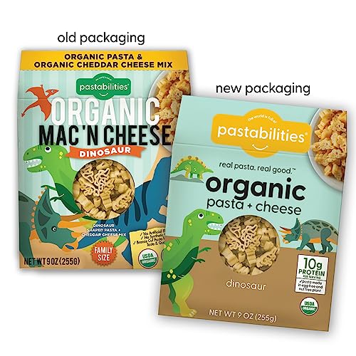 Pastabilities Organic Kids Dinosaur Shaped Mac and Cheese 9 oz,... Pastabilities Organic Kids Dinosaur Shaped Mac and Cheese 9 oz,...