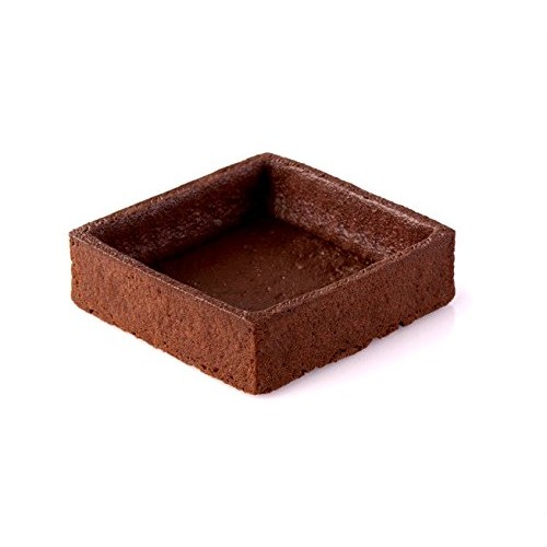 Chocolate Square Tart Shell Straight Edge Coated Inside With Coc