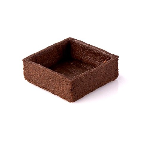 Chocolate Square Tart Shell Straight Edge Coated Inside With Coc