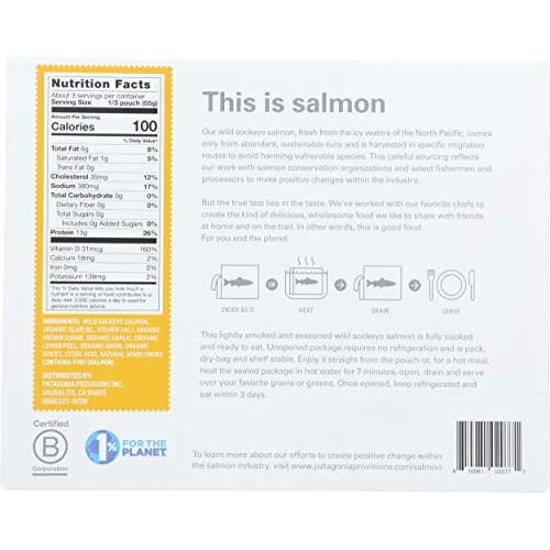 PATAGONIA PROVISIONS Lemon Pepper Wild Sockeye Salmon, 6 OZ