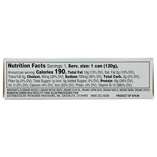 Patagonia Provisions, Mussels Lemon Herb, 4.2 Ounce