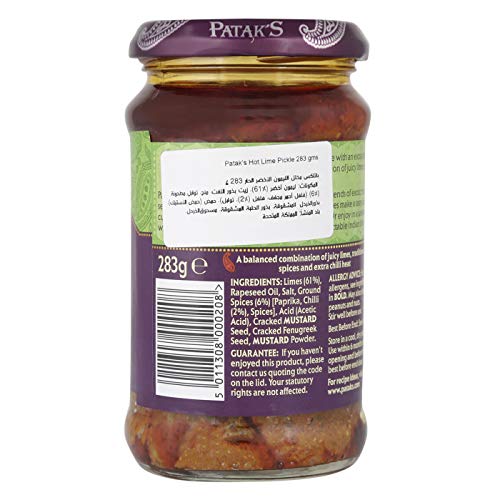 Pataks Hot Pickle, Lime, 10 Ounce