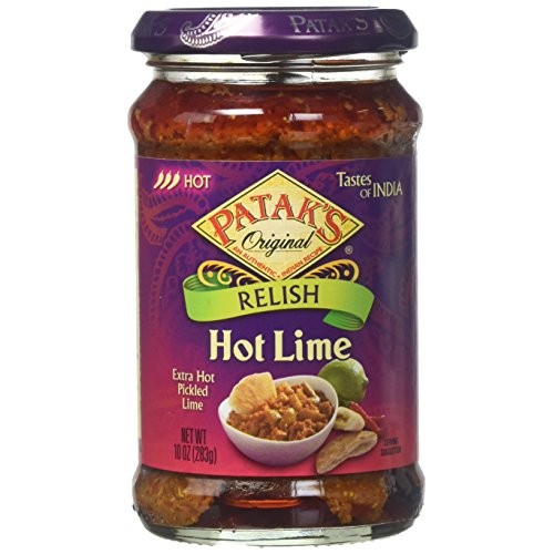 Pataks Hot Lime Relish Spicy &Amp; Fruity Extra Hot 10Oz