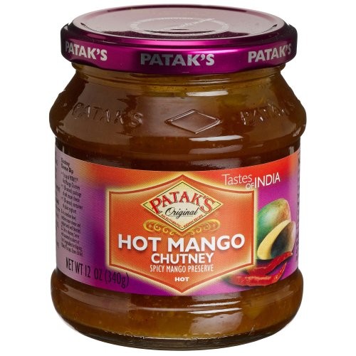 Pataks Hot Mango Chutney, 12-Ounce Glass Jars Pack Of 6