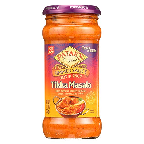 Pataks Hot And Spicy Tikka Masala Sauce, 12.3 Ounce - 6 Per Case.