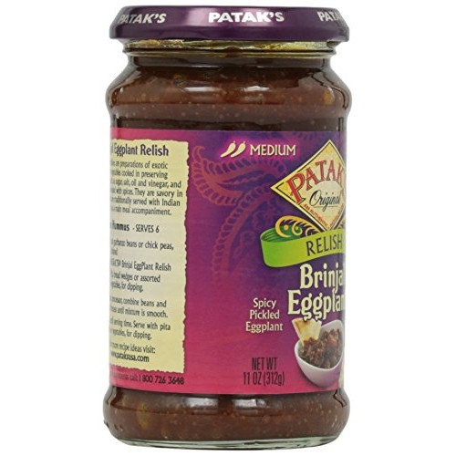 Pataks Brinjal Egg Plant Relish, Medium, 11 Oz