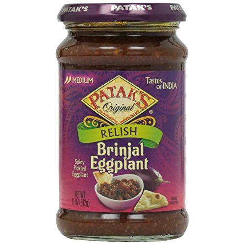 Pataks Brinjal Egg Plant Relish, Medium, 11 Oz