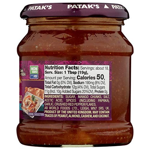Pataks Hot Mango Chutney 12 Oz