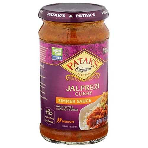 PATAKS Jalfrezi Sweet Pepper Spicy Curry and Simmer Sauce, 15 oz
