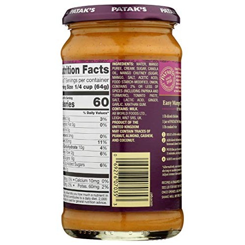 Pataks Mango Curry Simmer Sauce, 15 Fl Oz