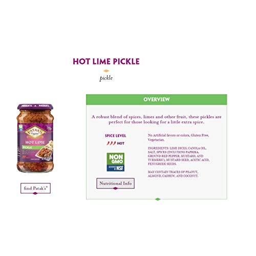 Pataks Pickles Relish Mix N Match Non Gmo / Hot Lime, 1 Pack