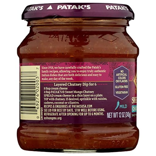 Pataks Sweet Mango Chutney, 12 oz