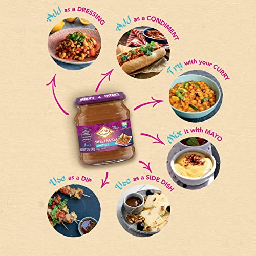 Pataks Sweet Mango Chutney - 12 Oz Pack of 3 – With Mild Mang...