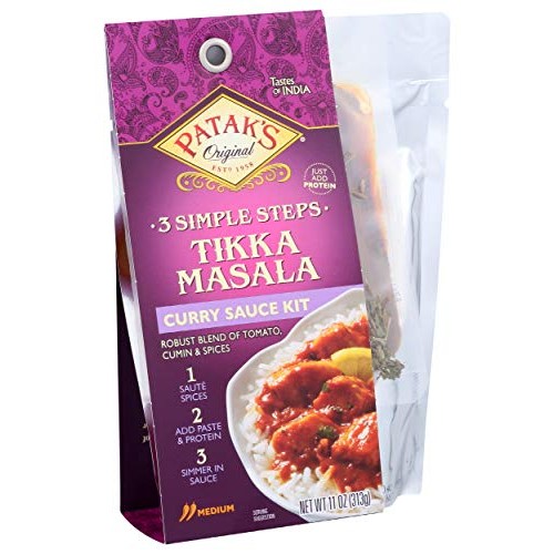 Pataks Tikka Masala Curry Sauce Kit 3-Step, 11 Fl Oz