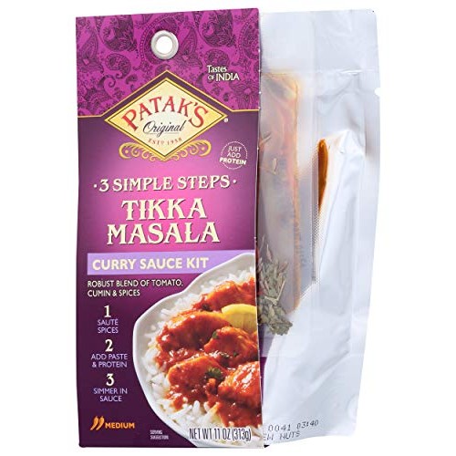 Pataks Tikka Masala Curry Sauce Kit 3-Step, 11 Fl Oz