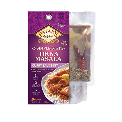 Pataks Tikka Masala Curry Sauce Kit 3-Step, 11 Fl Oz