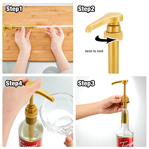 5 Pieces Syrup Pump, Coffee Syrup Dispenser Pump, Syrup Pump Dis...