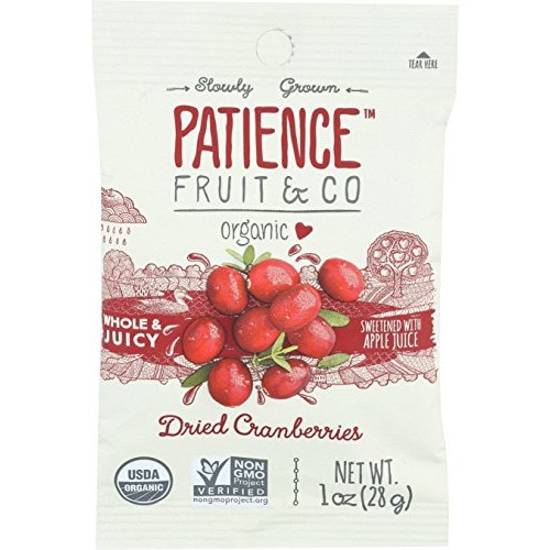 Patience Fruit &Amp; Co. Organic Dried Cranberries Fruit Snacks, 1 O
