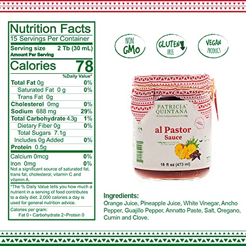 Patricia Quintana Al Pastor Cooking Sauce - Authentic Artisanal ...