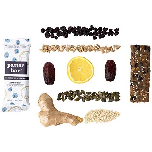 Patterbar Whole Food Bars, Blueberry Lemon 12 Pack - Real Food