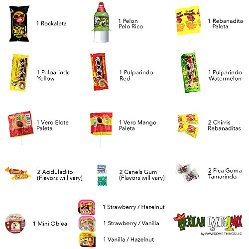 Mexican Candy Assortment Bag Mix 20 Count. Best Mexican Snacks