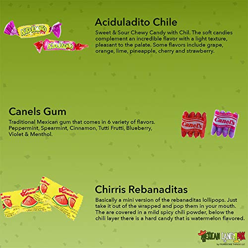 Mexican Candy Assortment Bag Mix 20 Count. Best Mexican Snacks