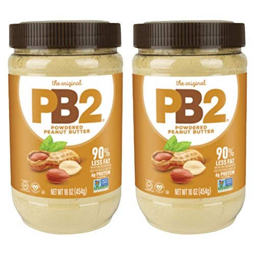 Bell Plantation Pb2 Powdered Peanut Butter, 1 Lb Jar 2-Pack