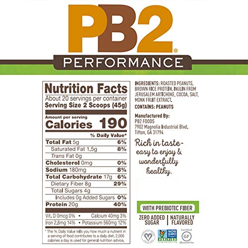 Pb2 Performance Peanut Protein Powder With Dutch Cocoa – [2 Lb/3