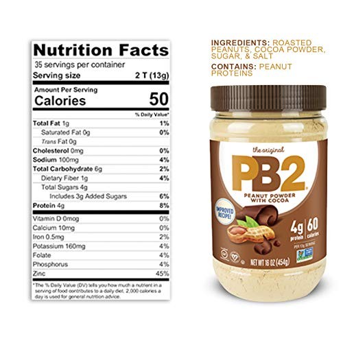 Pb2 Powdered Peanut Butter With Cocoa Bundle, 16 Oz 2 Pack