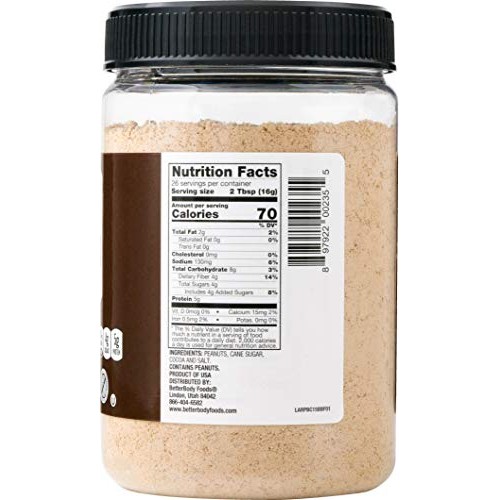 Pbfit All-Natural Chocolate Peanut Butter Powder 15 Ounce, Choco