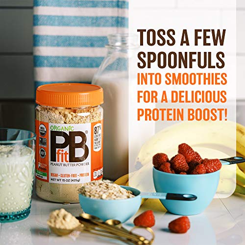 Pbfit All-Natural Organic Peanut Butter Powder, 15 Ounce Pack O